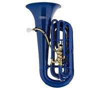 Classic Cantabile MardiBrass Tuba Bb De Plástico - Extremadamente ligera y muy estable - Material del cuerpo: plástico ABS - Tubo de boquilla y máquina de latón - con funda y boquilla - Color: azul