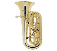 Classic Cantabile MardiBrass Tuba Bb De Plástico - Extremadamente ligera y muy estable - Material del cuerpo: plástico ABS - Tubo de boquilla y máquina de latón - con funda y boquilla - Color: oro