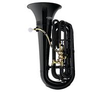 Classic Cantabile MardiBrass Tuba Bb De Plástico - Extremadamente ligera y muy estable - Material del cuerpo: plástico ABS - Tubo de boquilla y máquina de latón - con funda y boquilla - Color: negro