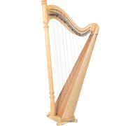 Classic Cantabile P-38 Arpa de Gancho para principiantes, 38 cuerdas, afinada en Mi bemol mayor con semitono. Fabricada en fresno, haya y abeto. Incluye funda, 2 llaves y mide 152 cm.