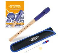 Classic Cantabile Pivella Flauta Dulce Alemana Azul Set Incluye Método