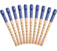 Classic Cantabile Pivella Flauta Dulce Azul, digitación barroca juego de 10 | Flautas dulces de 2 piezas, Cabeza de plástico especial azul, Cuerpo inferior de madera de arce, Afinación: C-Soprano