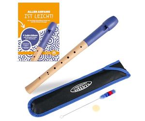 Classic Cantabile Pivella Flauta Dulce Barroca Azul SET incl. Método