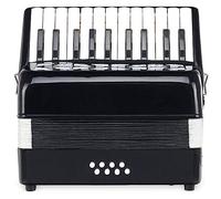Classic Cantabile Secondo Junior Acordeón 8 Bajos (22 teclas de disco, 8 teclas de bajo, in orrea y funda) negro