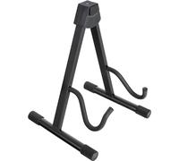 Classic Cantabile Soporte GS-2009E para Guitarra Eléctrica/Bajos - Ajustable en 3 Posiciones - Sistema de Presión - Plegable - Superficie Acolchada - Patas de Goma - Negro