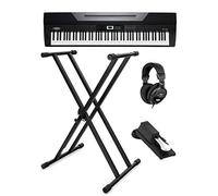Classic Cantabile SP-150 BK Stagepiano SET: 88 teclas soft-touch, sensibilidad táctil, MIDI, USB, función acompañamiento. Incluye soporte, auriculares, pedal, atril y fuente de alimentación. Negro.