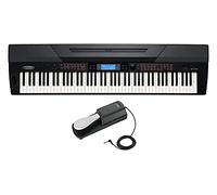 Classic Cantabile SP-250 BK Stagepiano SET: 88 teclas con mecanismo de martillo, sensibilidad táctil, MIDI, USB, grabación, acompañamiento, atril, fuente y pedal sustain, color negro.