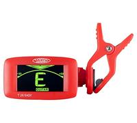 Classic Cantabile T-26 EASY Clip-Tuner Afinador cromático para sujetar - Cabezal giratorio 360° - Adecuado para guitarra, bajo, ukelele y más - Apagado automático - Rojo