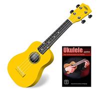 Classic Cantabile US-100 Ukulele Soprano Set - Ukulele Para Principiantes Con Manual - Instrumento Hawaiano Ligero Con Caja De Tilo, Mástil De Arce Y 15 Trastes Para Viaje & Ocio - Amarillo