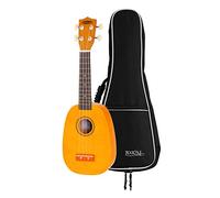 Classic Cantabile US-100P NAT Sopran-Ukulele Pineapple Set (original Sopran-Ukulele con diseño de piña, 13 trastes y cuerdas de nylon, set con funda Gigbag negra con correa de hombro)