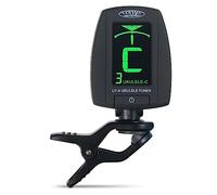Classic Cantabile UT-4 Afinador de Clip para Ukelele - Afinador para Ukeleles - Para Sujetar en la Cabeza - Modos Especiales para Afinación C y D - Modo Cromático Adicional - Cabezal Giratorio 360°