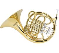 Classic Cantabile WH-20GD MardiBrass Waldhorn en F dorado de plástico, con boquilla y funda mochila. Para principiantes y profesionales, resistente al agua, ligero y estable.