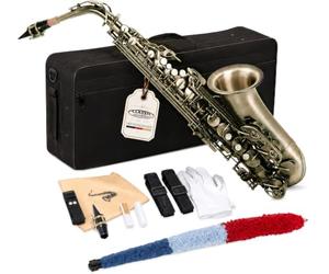 Classic Cantabile Winds AS-450 Eb Saxofón Alto Antique Yellow (latón, acabado vintage, llave de fa agudo, mecanismo ergonómico de llaves)
