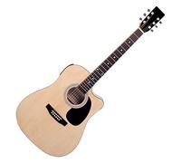 Classic Cantabile WS-10NAT-CE Guitarra Western natural con pickup | Estilo Dreadnought con cutaway, 6 cuerdas, 20 trastes, Cejuelas: alpaca, Tapa, fondo, aros: tilo laminado, Mástil: abedul