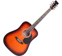 Classic Cantabile WS-10SB Guitarra Western (Dreadnought, acústica western, cuerdas de acero, principiantes y avanzados) Sunburst