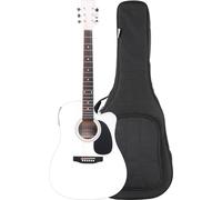 Classic Cantabile WS-10WH-CE Guitarra Western blanca con pastilla Set