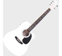 Classic Cantabile WS-10WH-CE Guitarra Western blanca con pickup, 6 cuerdas | Estilo dreadnought con cutaway, 20 trastes, Cejuelas: níquel plateado, Tapa, fondo y aros: tilo laminado, Mástil: abedul