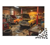 Classic Cars 1000 Piezas Puzzles Reciclado Repair Garage Senior Puzzles Familiar Gaming Time Accesorios Accesorios para Juegos de Fiesta para Adultos and Age 10 Up 70x50cm/1000piezas