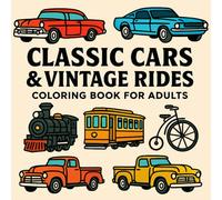 Classic Cars & Vintage Rides Coloring Book for Adults: Timeless Automobiles and Retro Rides in Simple, Bold Outline Designs (SIMPLE STROKES)
