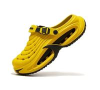 Classic Clog for Men & Women, Breathable Platform Clogs with Cushioned EVA Sole for Pool Garden Indoor Outdoor (Yellow,47)