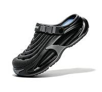 Classic Clog for Men & Women, Breathable Platform Clogs with Cushioned EVA Sole for Pool Garden Indoor Outdoor (Black,44)