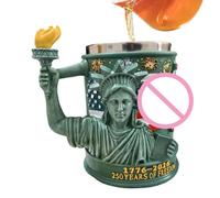 Classic Coffee Mug - Patriotic Cup for Outdoor Party | 304 Stainless Steel with Torch Handle, 300ml Capacity, Beverage Holder, Perfect for Birthday Winter Yard Balcony Garden