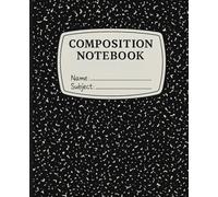 Classic Composition Notebook - Black Marble Cover: Wide Ruled | 100 Pages | 7.5 x 9.25 in | Classic Black Marble Notebook | School Supplies | Student ... | Composition Book for Kids, Teens, Adults