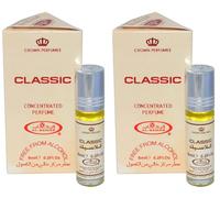 Classic Concentrated Perfume Oil 6ml Roll-On (Pack of 2) | Long Lasting Alcohol-Free Attar for Men & Women