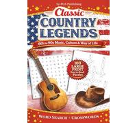 Classic Country Legends 60s-90s Music, Culture & Way of Life: Word Search and Crosswords Easy to Read Print about American Country music, culture and ... Vacations, Holidays, Pastimes and Dementia
