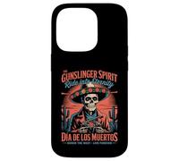 Classic Día de los Muertos Espíritu Gunslinger Mexicano Carcasa para iPhone 14 Pro