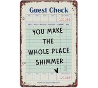 Classic Diner Metal Sign You Make The Whole Place Sparkle Vintage Typography For Man Cave Game Room 8 X 12 inch