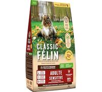 Classic Felino Croquetas para gatos Adultos Sensitive, sin cereales, Receta Premium, 3 kg
