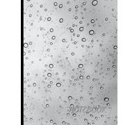 Classic Graph Notebook: Grey Water Droplets Cover: 8.5” x 11”, 120 Pages, Square Grid Paper with Clean Blank Borders, Professional Notebook for Work, Study, or Design
