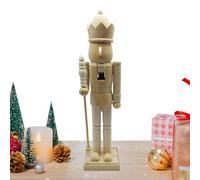 Classic Holiday Nutcracker - Wooden Festive Figure for Decoration | Pine with Tabletop Design, Kitchen Dinner Shelf Accent, Bedroom Living Room Cabinet Display, Halloween Thanksgiving Seasonal
