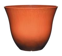 Classic Home and Garden Honeysuckle Resin Flower Pot Planter Orange Ember 13