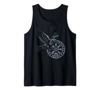 Classic Huginn Muninn Celtic Viking Brújula Vegvisir Camiseta sin Mangas