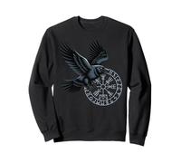 Classic Huginn Muninn Celtic Viking Brújula Vegvisir Sudadera