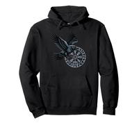Classic Huginn Muninn Celtic Viking Brújula Vegvisir Sudadera con Capucha