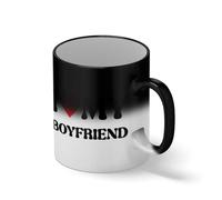 Classic I Heart My Boyfriend Mug - Funny Girlfriend Novelty Tea Cup - Valentines Day Relationship Gift Taza de café negro mágico Mug