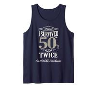 Classic I SOBREVIVED A LOS Cincuenta DOS VECES 70 60 80 50 Camiseta sin Mangas