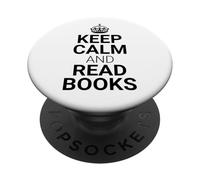 Classic Keep Calm and Read Books - Book Lover Reader PopSockets PopGrip Adhesivo