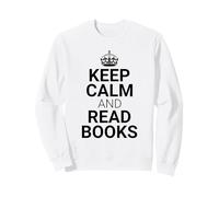 Classic Keep Calm and Read Books - Book Lover Reader Sudadera