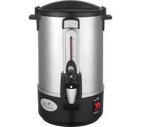 Classic Kitchen - Urna de caldera de agua caliente de 28 tazas con llave de seguridad Twisloc, boquilla de acero inoxidable, doble pared de acero inoxidable, elementos de calefacción dobles