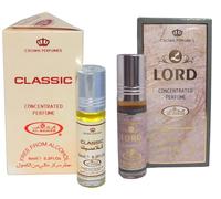 Classic & Lord Concentrated Perfume Oil Pack of 2 | Long-Lasting Alcohol-Free Attar | 6ml Roll-On for Men & Women