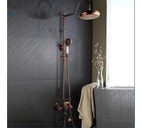 Classic Luxury Rose Gold Plated Bathroom Rain Shower Set Finished Luxury Wall Mounted Bath Shower Faucet Copper