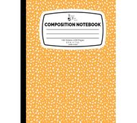 Classic Marble Yellow Orange Pattern Composition Notebook