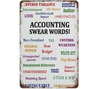 Classic Metal Sign Accounting Swear Words Man Cave Bar 8 X 12 in