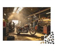Classic Motorcycle 1000 Piezas Puzzle Reciclado Paper Motorbike Garage Adult Jigsaws Impossible Hard Difficult Challenging Relieve Senile Dementia Fun 52x38cm/1000pcs