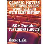 Classic Movies & TV Stars (1950-1980) Word Search Puzzle Book - With Brief History: Word Searches with Brief History of Each Star | Large Prints | 60+ ... for Gift to Friends, Family and Colleagues