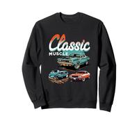 Classic Muscle Cars Retro American Vintage Car Guy Hombres Mujeres Sudadera